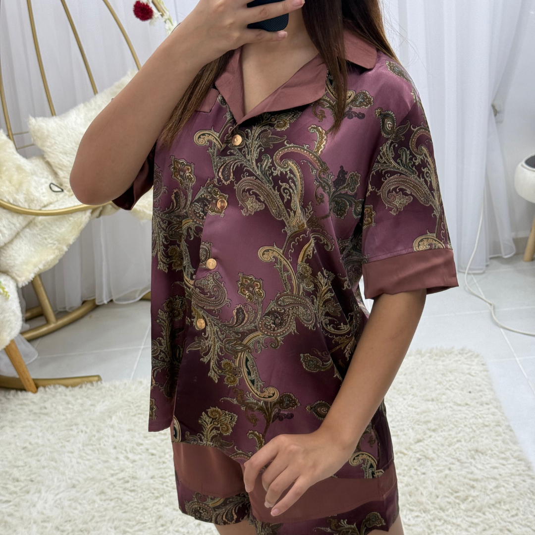 Pyjama JACINTHE Luxe – Demi manche